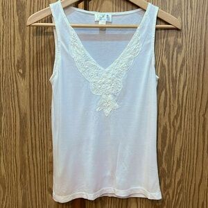 NWOT Ann Taylor LOFT lace front camisole